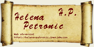 Helena Petronić vizit kartica